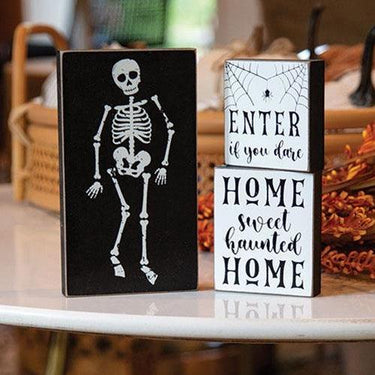 3 Set Enter If You Dare Blocks - The Fox Decor